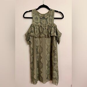 Olive Green Miami Off the Shoulder Dress S